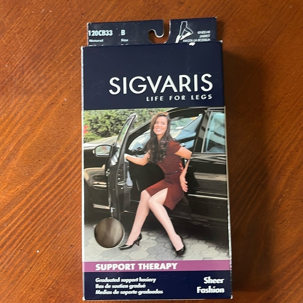 New Sigvaris Graduated Support Therapy Sheer Knee High